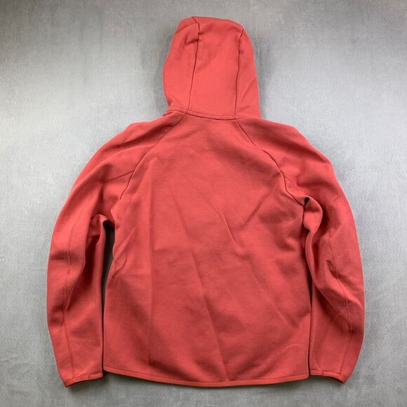 Nike Mens Sweater Small Salmon Pink Red Full Zip Hoodie Tech Fleece Windrunner - Picture 11 of 13